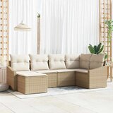  Vrtni set za objed s jastukom s pohranom 6 pcs Bež i krema | shoptok.hr