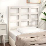 Maison Chic posteljno vzglavje - vzglavna omarica - nočna omarica belo 95,5x4x100 cm trdna borovina, (21705832) | Shoptok.si