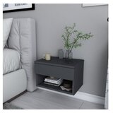 Hanah home Jamot Noćni ormarić, 44,6x29x31,9 cm, Siva | Eponuda.ba