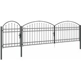  Vrata Ograde za Vrt s Arhivnim Vrh Assen Siva 500 x 75 cm Čelik | shoptok.hr
