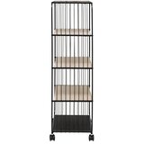5five Poslužni sto/mobilna polica COLGE 97x55 cm crna/bež | Eponuda.com