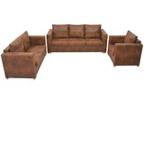 vidaXL 3-dijelni set sofa od umjetne brušene kože | shoptok.hr
