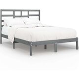  Posteljni okvir siv iz trdnega lesa 150x200 cm 5FT, (20643177) | Shoptok.si