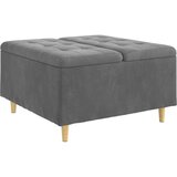  Shranjevalna tabureta Temno siva 80 x 80 x 45 cm Žamet, (5000208401) | Shoptok.si