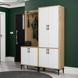 Hanah home čiviluk set 5002-5032 oakwhite hall stand