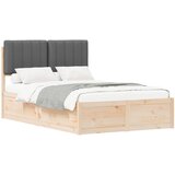  Krevetni okvir s tapiciranim uzglavljem Tamno siva 120 x 190 cm | shoptok.hr