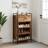 Ormar za cipele 51 x 36 5 x 93 cm Konstruirano drvo Staro drvo - Staro drvo 51 x 36 5 x 93 cm 1 ladica i 3 police | shoptok.hr