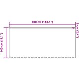  Čipkasta zavjesa sa zavjesama Bijelo 300 x 140 cm Poliester | shoptok.hr