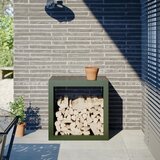vidaXL stojalo za drva zeleno 60x40x60 cm jeklo Cene