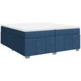vidaXL Box spring postelja z vzmetnico modra 200x200 cm blago, (21309432) | Shoptok.si