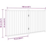  Vrata za pse sklopiva 2 panela 160 cm masivna jelovina | shoptok.hr
