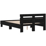  Krevetna konstrukcija Crni hrast 120 x 190 cm Konstruirano drvo | shoptok.hr