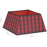 vidaXL Podloga za novoletno jelko rdeča in črna 48x48x25 cm | Shoptok.si