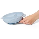 BabyOno Silikonska posuda tri odjeljka s poklopcem, plava | shoptok.hr