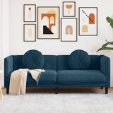  Trosjed s jastucima plavi baršun | shoptok.hr