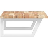 vidaXL Stenska polica za umivalnik jeklo in trden akacijev les | Shoptok.si