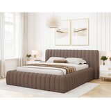 ELTAP Smeđi tapecirani bračni krevet s prostorom za odlaganje s podnicom 160x200 cm Carilla – | shoptok.hr