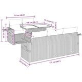  6-dijelni set vrtnih sofa od poliratana s jastucima smeđi | shoptok.hr