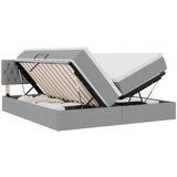 vidaXL postelja s shranjevanjem svetlo siva 200 x 200 cm umjetno usnje, (5000100512) | Shoptok.si