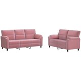  Set sofe 2 pcs Ružičasta Baršun - Ružičasta 2-sjedalo (140 cm) + 3-sjedalo | shoptok.hr
