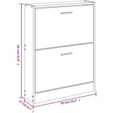 Ormarić za cipele boja hrasta 59x17x108 cm konstruirano drvo | shoptok.hr