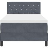 vidaXL Box Spring Krevet s Madracem Tamno Sivi 90x200 cm Baršun | shoptok.hr