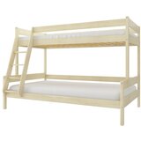 Molarem Home Drveni dječji krevet na kat Familijne - svijetlo drvo - 200x120/90 cm - Dodatni krevet | shoptok.hr