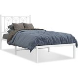 Metalni okvir za krevet s uzglavljem bijeli 90 x 190 cm | shoptok.hr