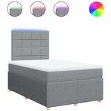  Krevet s oprugama i madracem svjetlosivi 120x190 cm od tkanine | shoptok.hr