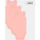 Mafimi Pamučni Bodići Atlet za bebe i decu set od 3 - Roze Cene