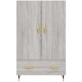 vidaXL Visoka omara siva sonoma 69,5x31x115 cm inženirski les | Shoptok.si