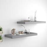 vidaXL Stenske police 2 kosa sive 60x23,5x3,8 cm MDF Cene