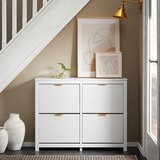 SoBuy OMARA ZA ČEVLJE s 4 vrati Bela 104x23x82cm Sodobno | Shoptok.si