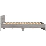  Okvir kreveta s uzglavljem LED siva boja hrasta 200x200 cm | shoptok.hr