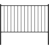 vidaXL Ograjni panel s stebrički premazano jeklo 1,7x0,75 m črn | Shoptok.si