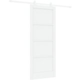 vidaXL Klizna vrata s priborom 'ORKDAL'Bijela od čvrstog drva bora | shoptok.hr
