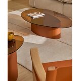 Kave Home Smeđi stolić za kavu sa staklenom pločom stola 81x140 cm Olir – | shoptok.hr