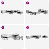 Set vanjskih sofa 9 kom. Prirodna Čvrsto drvo akacije | shoptok.hr