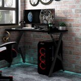 Maison Chic gaming miza - računalniška miza z nogami Y-oblike črna 90x60x75 cm, (21785073) | Shoptok.si