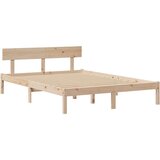 vidaXL Krevet s regalom za knjige bez madraca 140x200 cm od borovine | shoptok.hr