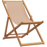  Sklopive stolice za plažu 2kom tkanine i masivno drvo smeđesive | shoptok.hr