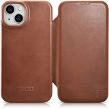 ICARER Magnetna preklopna usnjena torbica za iPhone 14 Plus MagSafe CE Oil Wax Premium Leather Brown, (21522020) Cene