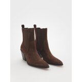Reserved gležnjarji iz semiša - rjava | Shoptok.si