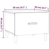  Stolić za kavu boja hrasta 50 x 50 x 40 cm konstruirano drvo Smeđa | Shoptok.si