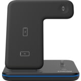 Canyon WS-302, 3in1 Wireless charger, with touch button for Running water light, Input 9V/2A,12V/1.5A Output 15W/10W/7.5W/5W, Type c to USB-A cable length 1.2m,with QC18W EU plug 137*103*140 Cijene