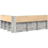  Krevet s policama Beton siva 160 x 200 cm Konstruirano drvo | shoptok.hr