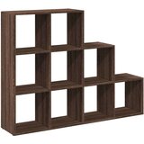 vidaXL Pregrada s knjižno omaro 3-nad. rjavi hrast 137,5x29x103,5 cm | Shoptok.si