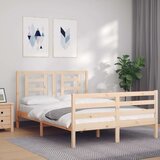  Kreveta s uzglavljem 120 x 200 cm od masivnog drva | shoptok.hr