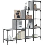  Regal za knjige siva boja hrasta 122x30x132 cm od drva i metala | Eponuda.ba