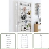 The Living Store Viseče stojalo za čevlje srebrno 66x13x139 cm - Viseče Stojalo Za Čevlje, (21744639) | Shoptok.si